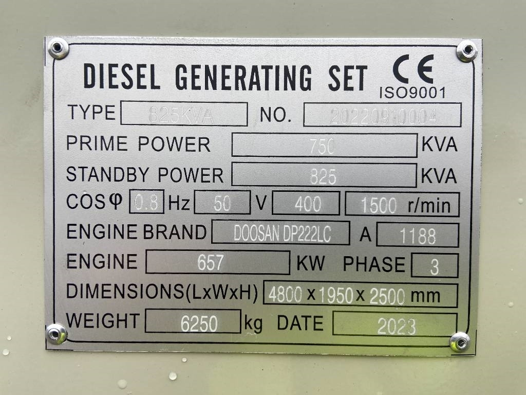 Doosan DP222LC - 825 kVA Generator - DPX-19858 - مجموعة المولدات: صور 4 Doosan DP222LC - 825 kVA Generator - DPX-19858 - مجموعة المولدات: صور 4