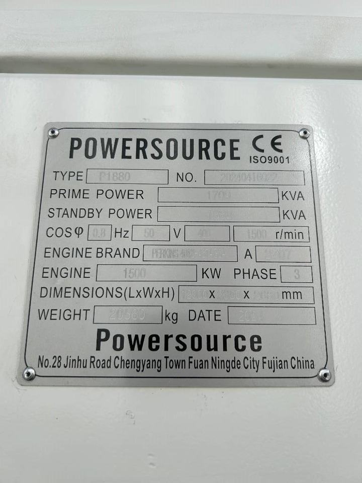 Perkins 4012-46TAG3A - 1.880 kVA Generator - DPX-19824-O - مجموعة المولدات: صور 4 Perkins 4012-46TAG3A - 1.880 kVA Generator - DPX-19824-O - مجموعة المولدات: صور 4