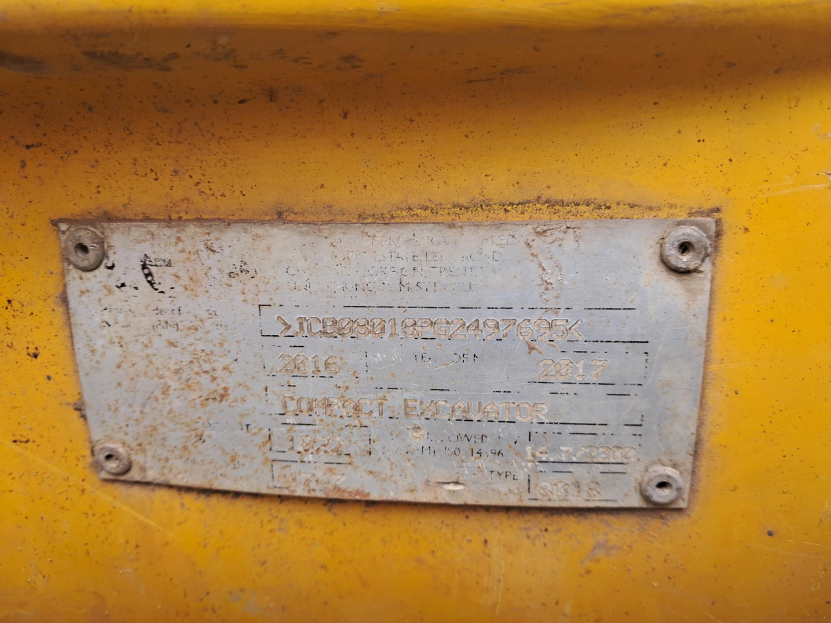 حفارة مصغرة Koparka – JCB 8018CTS – 2016 – 14,7 kW – kabina, hydraulika: صور 10