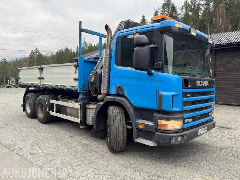 1997 Scania P124 400 kranbil med 3-veis tipp og klype - شاحنة كرين: صور 4 1997 Scania P124 400 kranbil med 3-veis tipp og klype - شاحنة كرين: صور 4