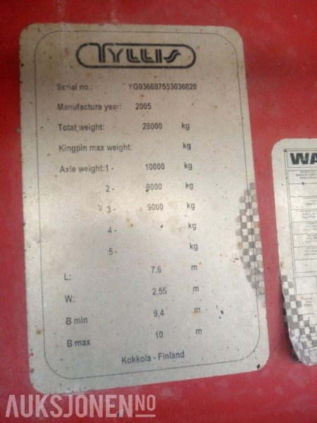2005 Tyllis - بصندوق مغلق مقطورة: صور 2 2005 Tyllis - بصندوق مغلق مقطورة: صور 2