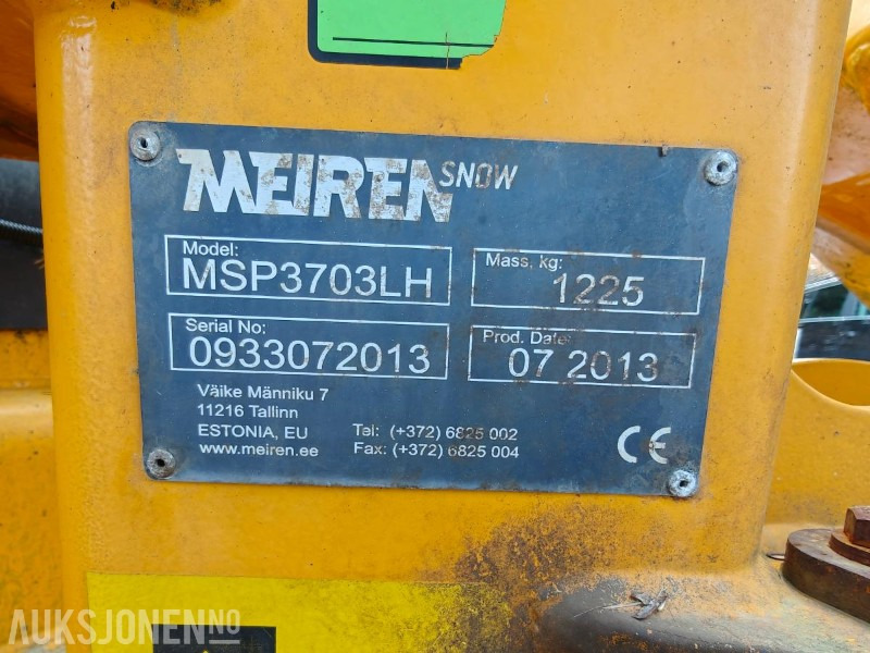 2013 Meiren MSP3703 LH - Snøplog med slapseskjær og parallellogram - شاحنة: صور 2 2013 Meiren MSP3703 LH - Snøplog med slapseskjær og parallellogram - شاحنة: صور 2