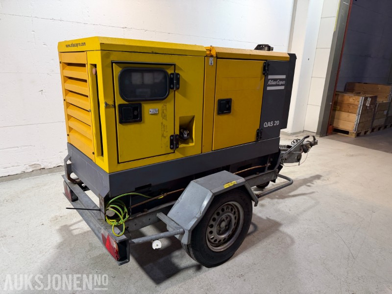 2014 Atlas Copco QAS 20 TR tilhengermontert aggregat - 20 KVA / 16 kW - معدات البناء: صور 4 2014 Atlas Copco QAS 20 TR tilhengermontert aggregat - 20 KVA / 16 kW - معدات البناء: صور 4