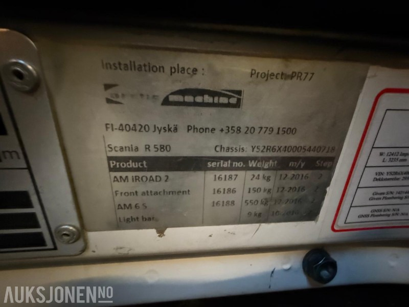قلابات 2016 Scania R580 6x4 Tippbil med oppvarmet plan og brøyteoppsett: صور 37 قلابات 2016 Scania R580 6x4 Tippbil med oppvarmet plan og brøyteoppsett: صور 37