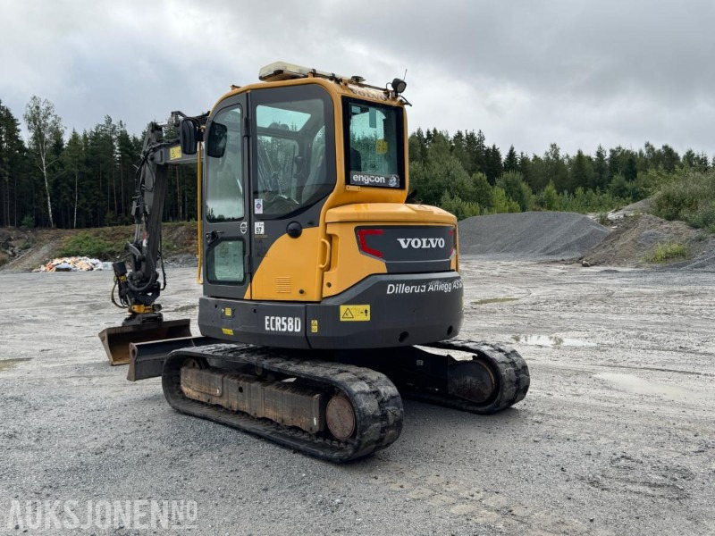 2016 Volvo ecr58d beltegraver 4301t, tiltrotator, pusseskuff,steinskuff - حفارة: صور 5 2016 Volvo ecr58d beltegraver 4301t, tiltrotator, pusseskuff,steinskuff - حفارة: صور 5