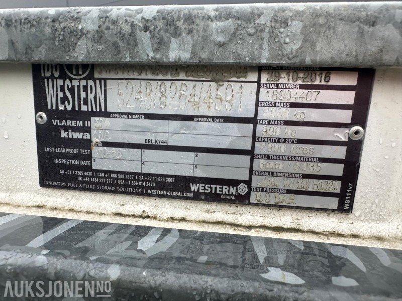 2016 Western global Trans cube - Dieseltank 2900L - معدات البناء: صور 5 2016 Western global Trans cube - Dieseltank 2900L - معدات البناء: صور 5