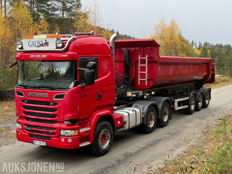 2018 Scania R580-V8-6x4-EURO6-260.000km-Tippsemi m/ Langendorf tralle - شاحنة جرار: صور 1 2018 Scania R580-V8-6x4-EURO6-260.000km-Tippsemi m/ Langendorf tralle - شاحنة جرار: صور 1