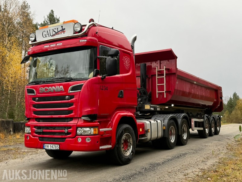 2018 Scania R580-V8-6x4-EURO6-260.000km-Tippsemi m/ Langendorf tralle - شاحنة جرار: صور 2 2018 Scania R580-V8-6x4-EURO6-260.000km-Tippsemi m/ Langendorf tralle - شاحنة جرار: صور 2