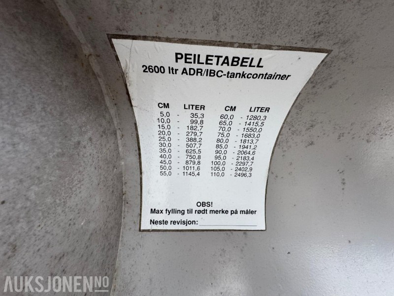 معدات البناء Dieseltank 2600 liter med pumpe: صور 12