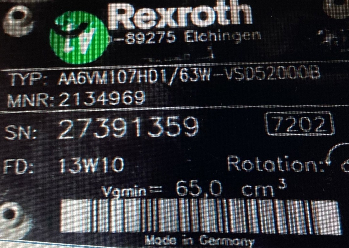 REXROTH A6VM107HD2/63W-VZB010F00B R902207840 - محرك هيدروليكي - آلة حفر: صور 4 REXROTH A6VM107HD2/63W-VZB010F00B R902207840 - محرك هيدروليكي - آلة حفر: صور 4