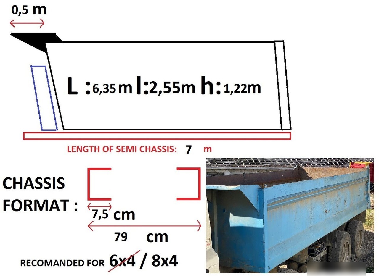 Hardox Bena basculabila cu semisasiu 7m : 8x4 - الجسم قلابة: صور 1 Hardox Bena basculabila cu semisasiu 7m : 8x4 - الجسم قلابة: صور 1