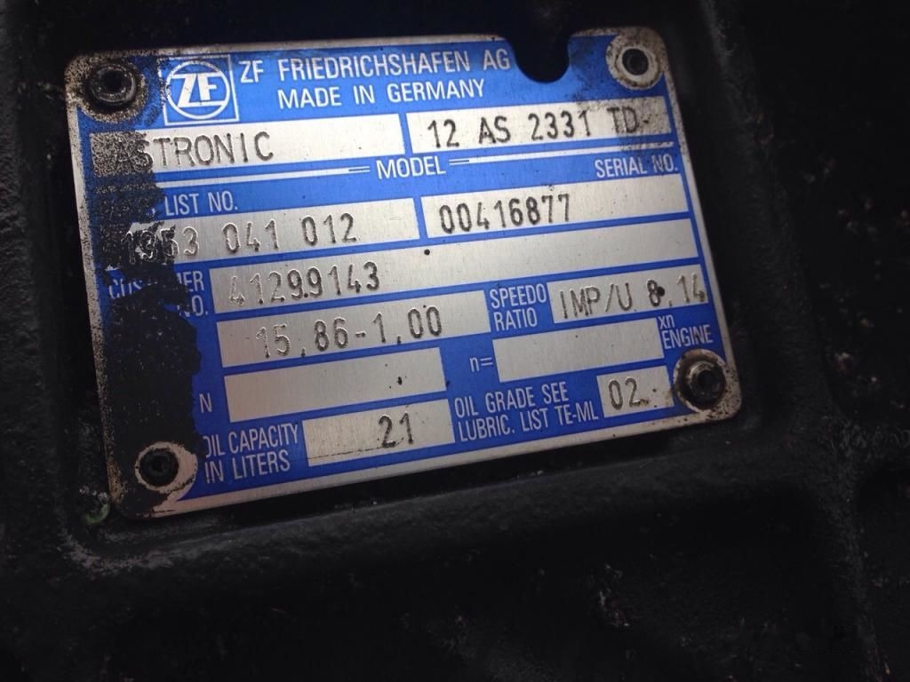 DAF XF105 12AS2331TD   DAF XF 105 - علبة التروس - شاحنة: صور 2 DAF XF105 12AS2331TD   DAF XF 105 - علبة التروس - شاحنة: صور 2