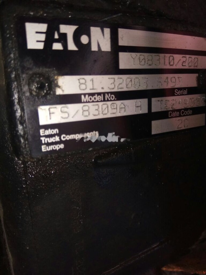 MAN fs8309AH 81320036493 - علبة التروس - شاحنة: صور 1 MAN fs8309AH 81320036493 - علبة التروس - شاحنة: صور 1