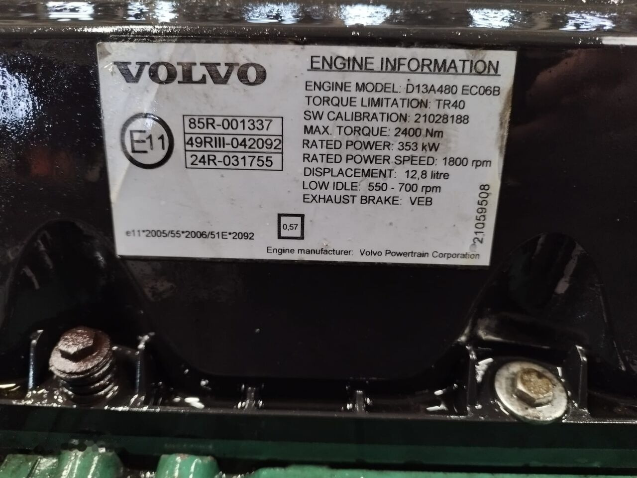 Volvo 480 E3 D13A Volvo FH13 FM13 - المحرك - شاحنة: صور 3 Volvo 480 E3 D13A Volvo FH13 FM13 - المحرك - شاحنة: صور 3