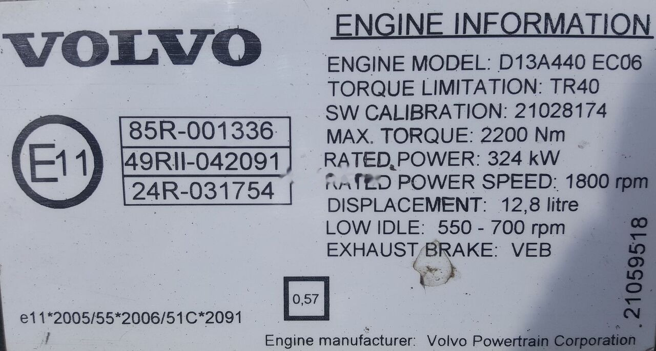 Volvo D13A440 EC06 Volvo FM, FMX - المحرك - شاحنة: صور 2 Volvo D13A440 EC06 Volvo FM, FMX - المحرك - شاحنة: صور 2