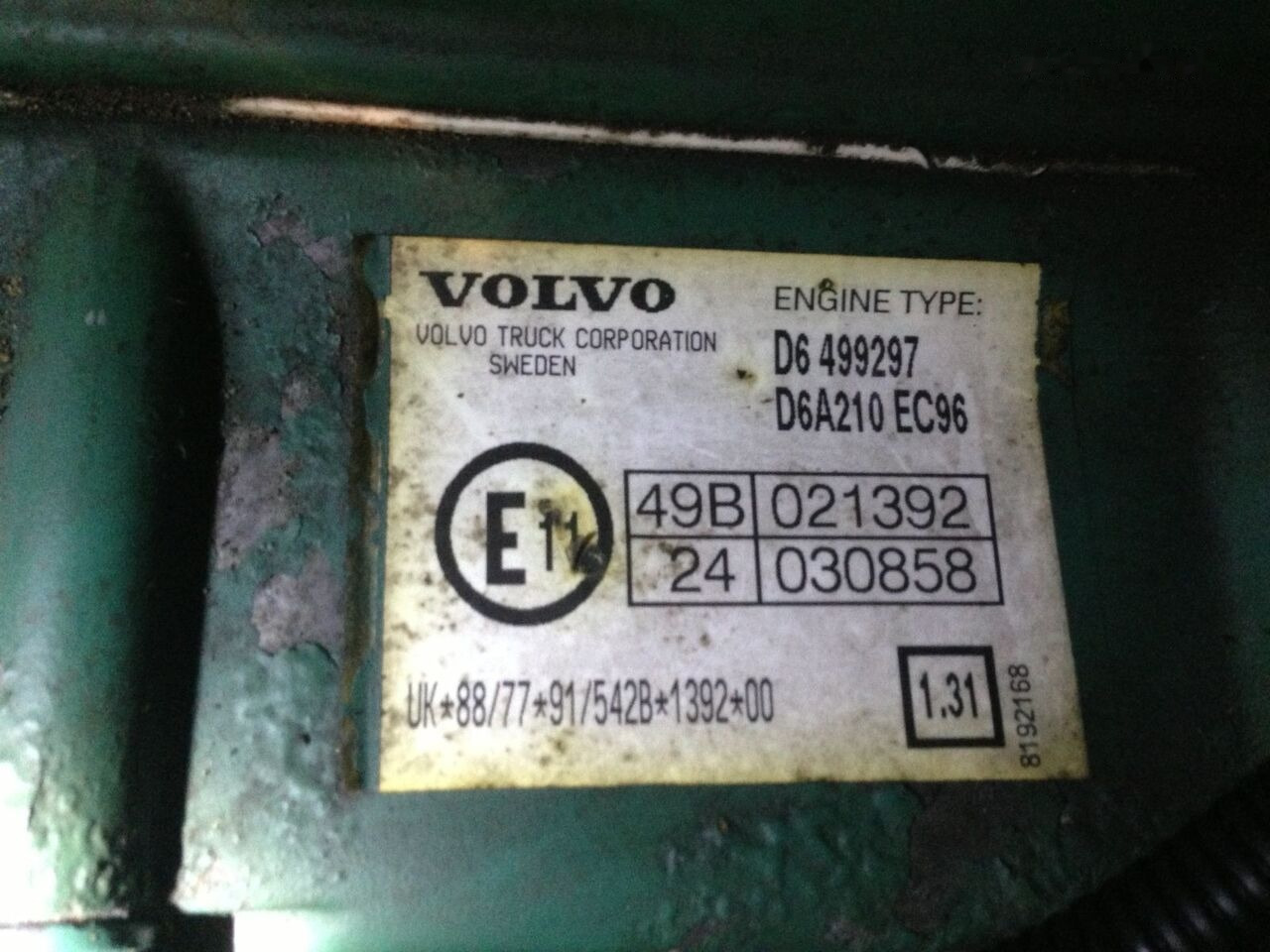 Volvo D6A210 EC96 Volvo FL 6 - المحرك - شاحنة: صور 5 Volvo D6A210 EC96 Volvo FL 6 - المحرك - شاحنة: صور 5