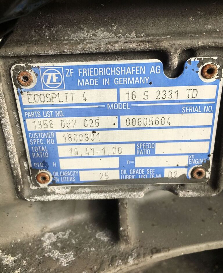 ZF 16S2331TD 1356052026 truck - علبة التروس - شاحنة: صور 5 ZF 16S2331TD 1356052026 truck - علبة التروس - شاحنة: صور 5