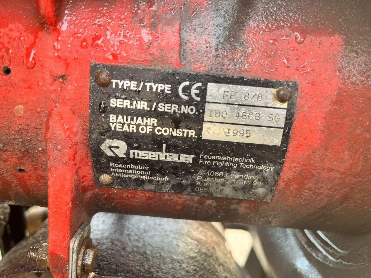 Rosenbauer FP 8/8 - مضخة مياه: صور 2 Rosenbauer FP 8/8 - مضخة مياه: صور 2