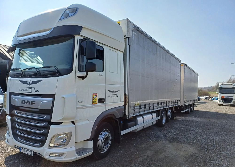 DAF XF 480 SUPER SPACE CAB / ZESTAW TANDEM PRZEJAZDOWY 120m3 - شاحنة ستارة: صور 1 DAF XF 480 SUPER SPACE CAB / ZESTAW TANDEM PRZEJAZDOWY 120m3 - شاحنة ستارة: صور 1