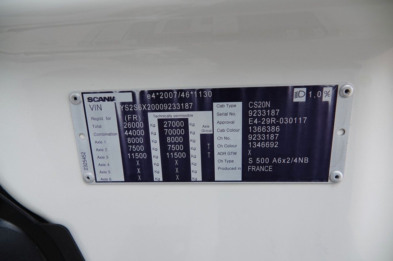 شاحنة جرار Scania S 500 / 6x2 / PUSHER / RETARDER / I-PARK COOL /: صور 17 شاحنة جرار Scania S 500 / 6x2 / PUSHER / RETARDER / I-PARK COOL /: صور 17