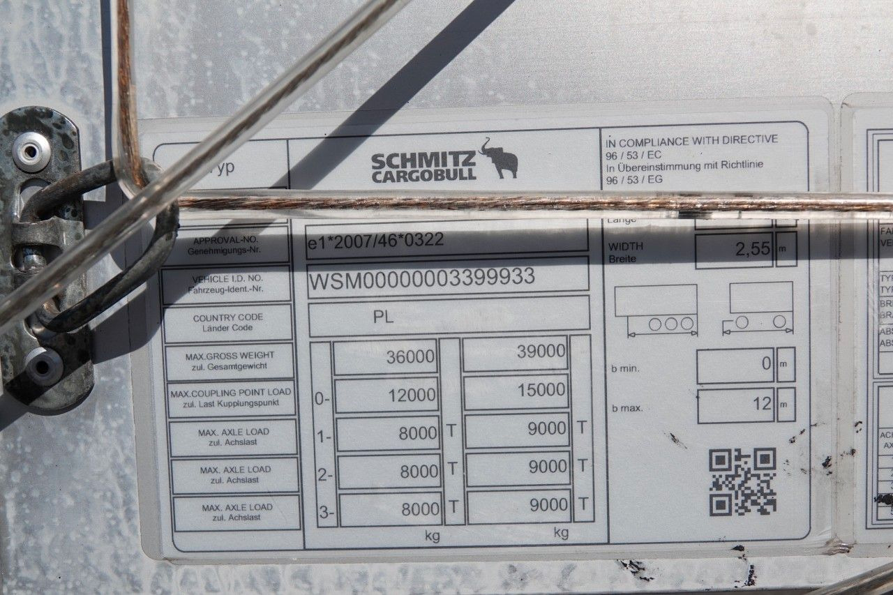 الخيمة نصف مقطورة Schmitz Cargobull FIRANKA STANDARD / OŚ PODNOSZONA  /  DACH PODNOS: صور 18