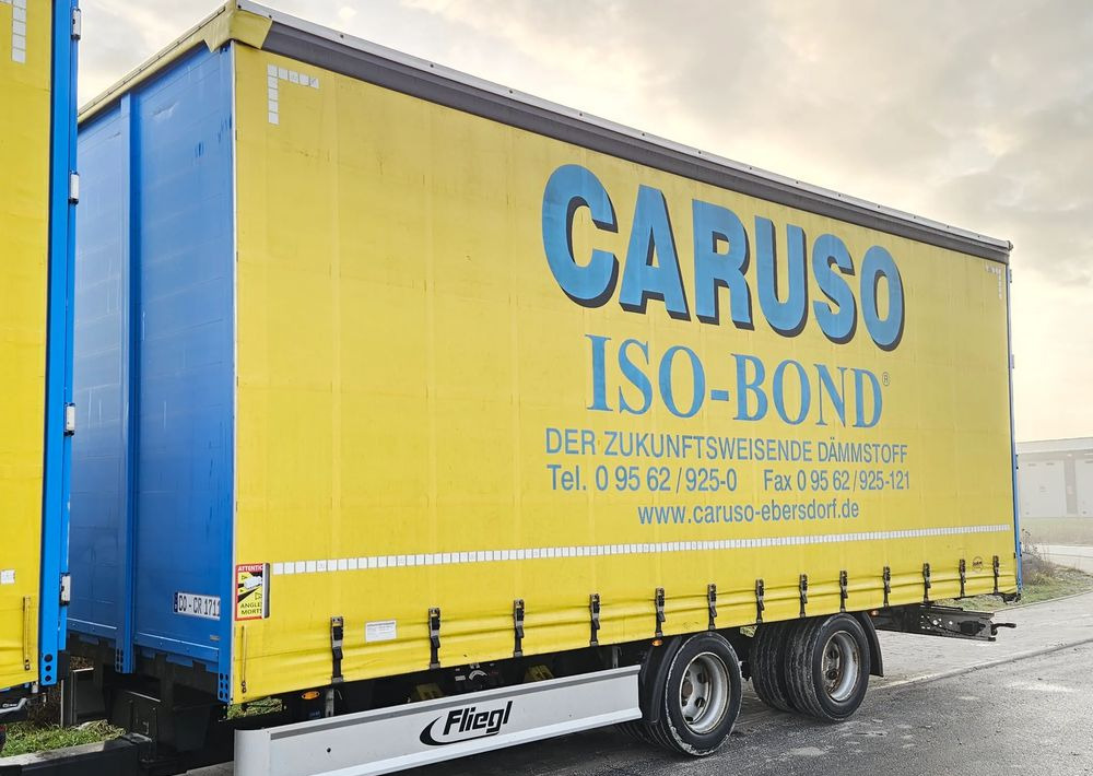 Fliegl PRZYCZEPA CIĘŻAROWA / 60m3 / 2 SZT IDENTYCZNE / NOWE PLANDEKI W CENIE / 3M WYSOKA / TANDEM / 2 OSIE / 19 PALET / DOLNY SPRZĘG / 18 TON DMC / 13 TON ŁADOWNOŚĆ - مقطورة ستارة: صور 1 Fliegl PRZYCZEPA CIĘŻAROWA / 60m3 / 2 SZT IDENTYCZNE / NOWE PLANDEKI W CENIE / 3M WYSOKA / TANDEM / 2 OSIE / 19 PALET / DOLNY SPRZĘG / 18 TON DMC / 13 TON ŁADOWNOŚĆ - مقطورة ستارة: صور 1