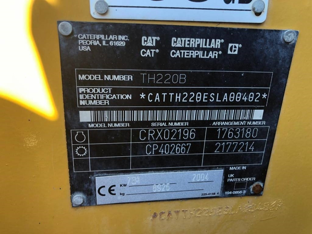 CAT TH 220 B FOR PARTS - رافعة تلسكوبية: صور 3 CAT TH 220 B FOR PARTS - رافعة تلسكوبية: صور 3