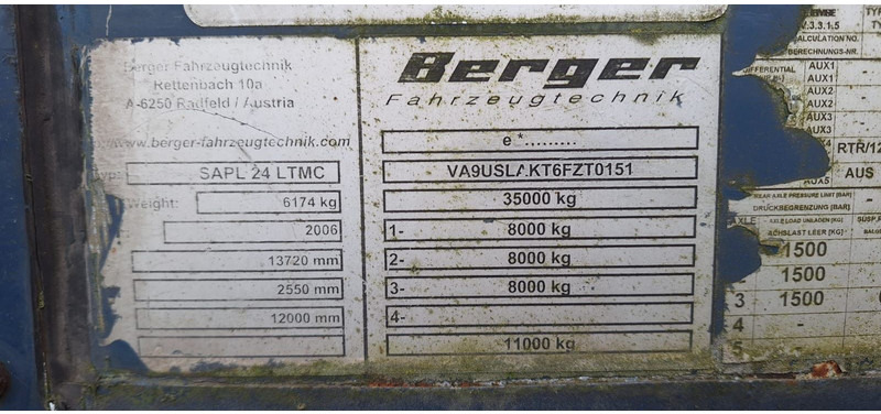 Berger SAPL 24LT_MC Plane Spriegel - الخيمة نصف مقطورة: صور 4 Berger SAPL 24LT_MC Plane Spriegel - الخيمة نصف مقطورة: صور 4