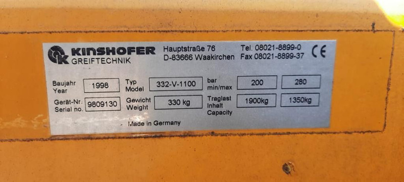 JCB Steinzange Kinshofer - ملحقات: صور 5 JCB Steinzange Kinshofer - ملحقات: صور 5