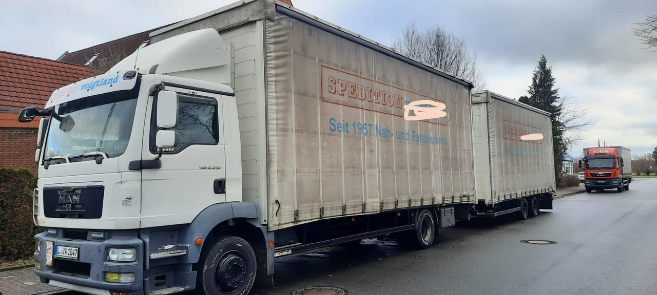 MAN 12.250 TGM Jumbo Mit Anhänger - شاحنة ستارة, مقطورة ستارة: صور 1 MAN 12.250 TGM Jumbo Mit Anhänger - شاحنة ستارة, مقطورة ستارة: صور 1