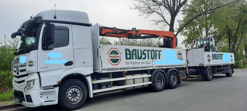 Mercedes-Benz 2545 Actros Pritsche Kran Palfinger PK21001 - شاحنات مسطحة, شاحنة كرين: صور 1 Mercedes-Benz 2545 Actros Pritsche Kran Palfinger PK21001 - شاحنات مسطحة, شاحنة كرين: صور 1