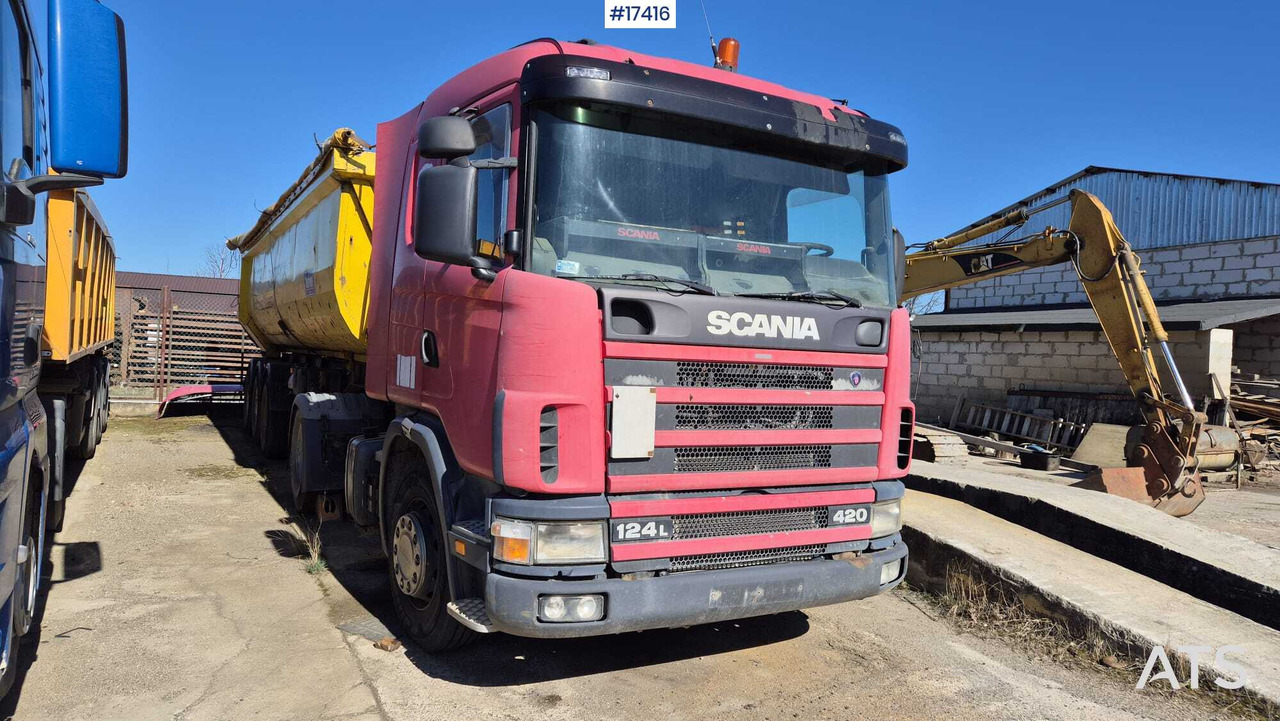 Tractor SCANIA 124L 420KM (2003) + BERGER tipper semi-trailer (2007) - شاحنة جرار, قلابة نصف مقطورة: صور 2 Tractor SCANIA 124L 420KM (2003) + BERGER tipper semi-trailer (2007) - شاحنة جرار, قلابة نصف مقطورة: صور 2