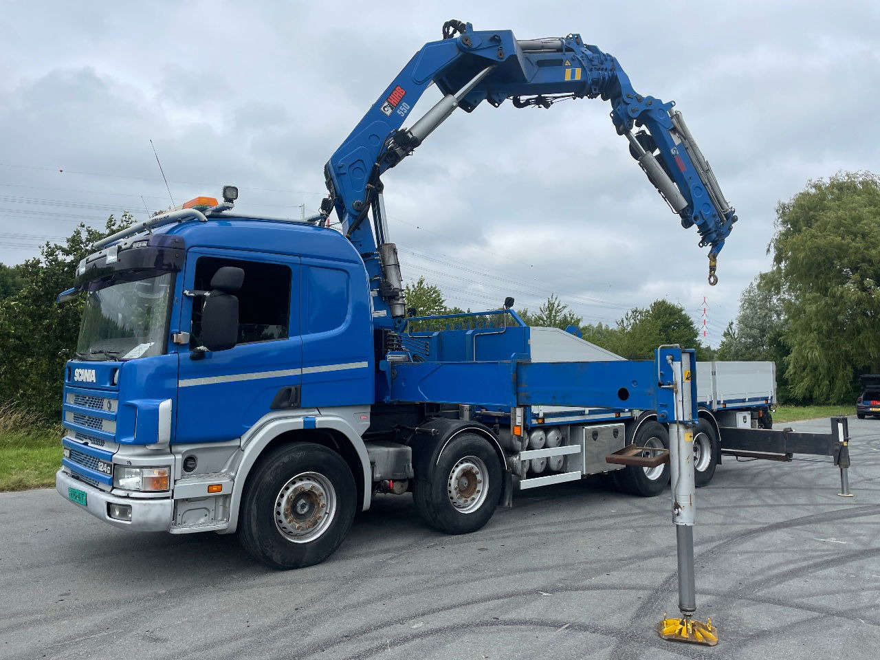 شاحنة كرين Scania P124-400 124 with hiab 550 crane with jib, excellent condition: صور 1
