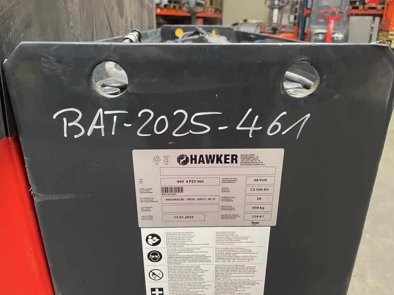 Hawker 48V 4 PZS 560 - البطارية - معدات المناولة: صور 4 Hawker 48V 4 PZS 560 - البطارية - معدات المناولة: صور 4
