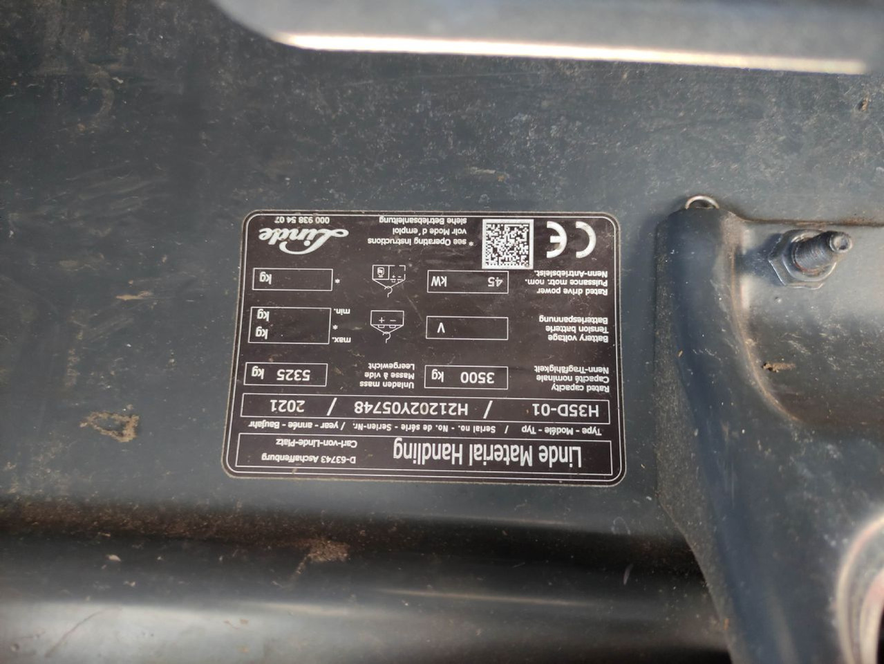 رافعة شوكية ديزل Linde H35D-01-1202: صور 7 رافعة شوكية ديزل Linde H35D-01-1202: صور 7