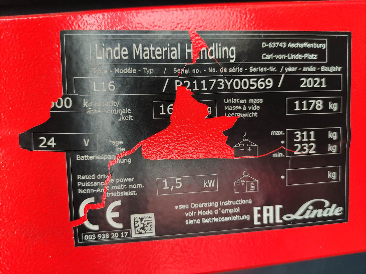 Linde L16i-1173 - معدات تكديس: صور 5 Linde L16i-1173 - معدات تكديس: صور 5