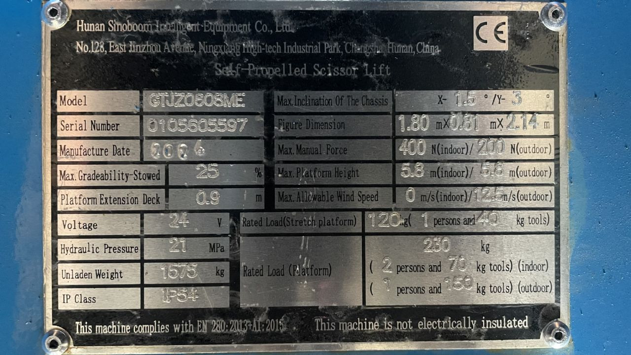 رافعات مقصية Sinoboom 1932ME/GTJZ0608ME *NEU*: صور 6 رافعات مقصية Sinoboom 1932ME/GTJZ0608ME *NEU*: صور 6