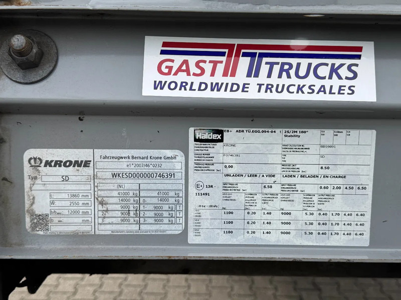 الخيمة نصف مقطورة Krone SD Schuifzeil -Dak / SAF-Disc / APK 10-2026!: صور 6