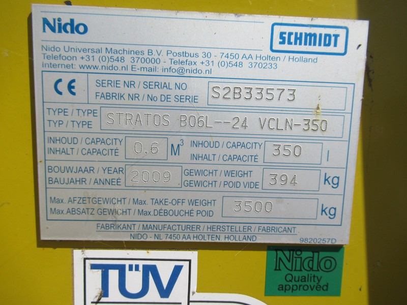 NIDO Stratos B06L-24 VCLN-350 Hydro zoutstrooier 0,6m3 + 350L - ماكينة تنظيف: صور 3 NIDO Stratos B06L-24 VCLN-350 Hydro zoutstrooier 0,6m3 + 350L - ماكينة تنظيف: صور 3