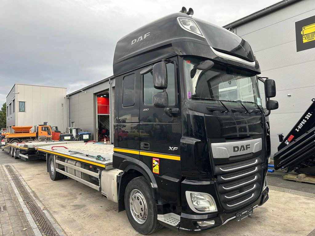 DAF 480FA*Flachzug*Aufstellbühne*VDI2700*Top! - شاحنة نقل سيارات شاحنة: صور 2 DAF 480FA*Flachzug*Aufstellbühne*VDI2700*Top! - شاحنة نقل سيارات شاحنة: صور 2
