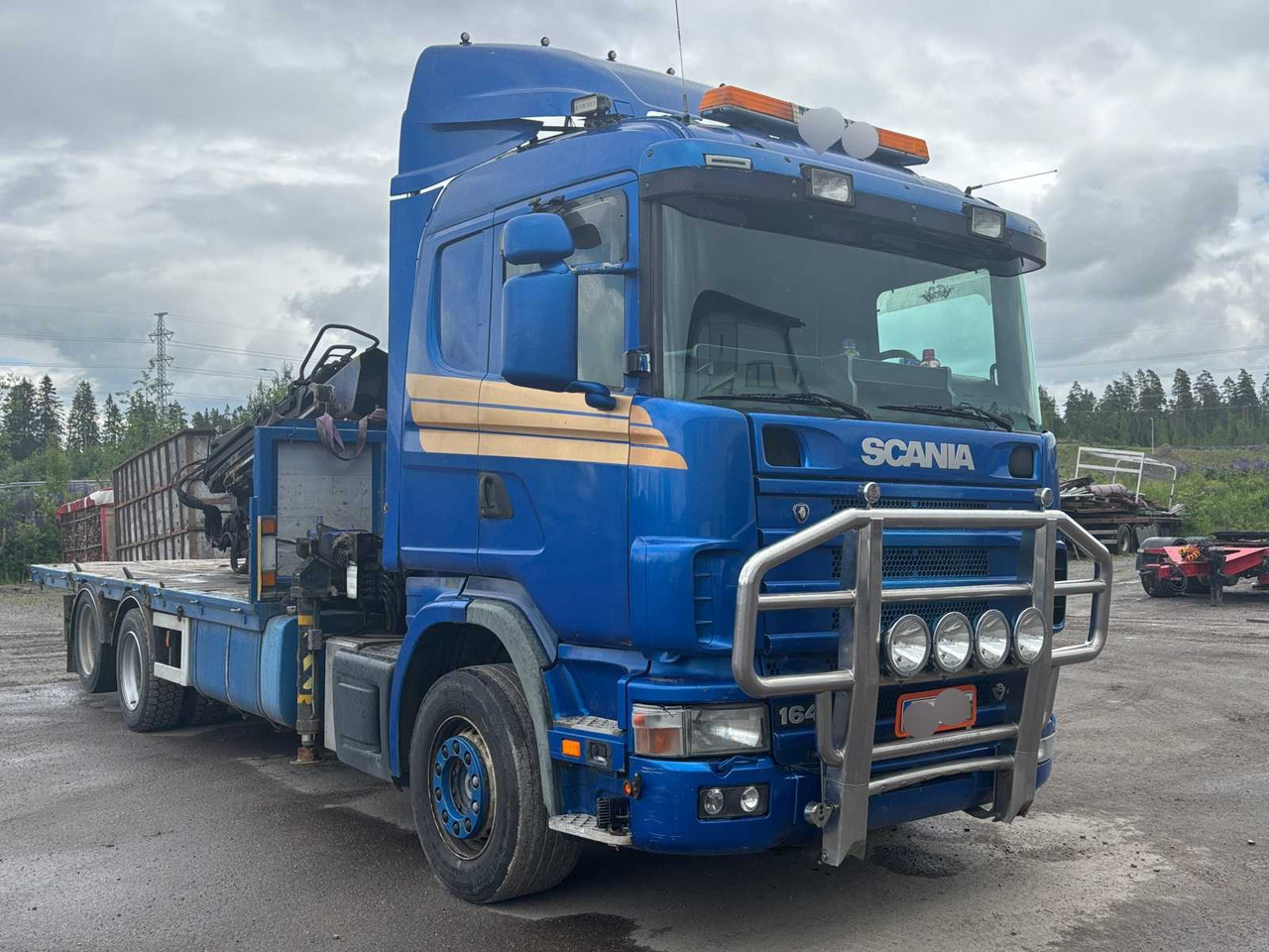Truck Scania R 164 460 + crane PM 35.5 SP - شاحنات مسطحة, شاحنة كرين: صور 3 Truck Scania R 164 460 + crane PM 35.5 SP - شاحنات مسطحة, شاحنة كرين: صور 3
