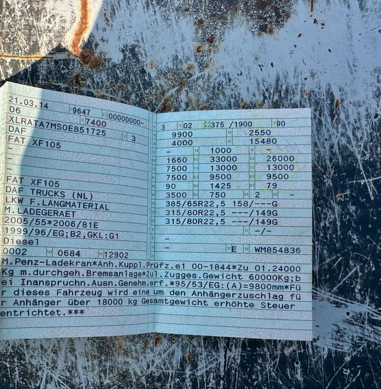 DAF 105.510 6X4 Kran Penz /Atlas Holz Crane DAF 105.510 6X4 Kran Penz /Atlas Holz Crane - شاحنة قطع الأشجار, شاحنة كرين: صور 4 DAF 105.510 6X4 Kran Penz /Atlas Holz Crane DAF 105.510 6X4 Kran Penz /Atlas Holz Crane - شاحنة قطع الأشجار, شاحنة كرين: صور 4