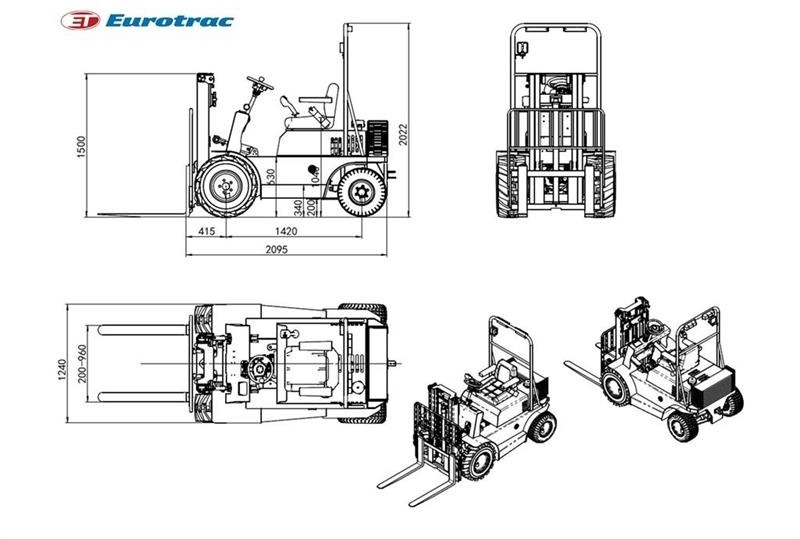 رافعة شوكية ديزل - - - eurotrac Agri 10: صور 8