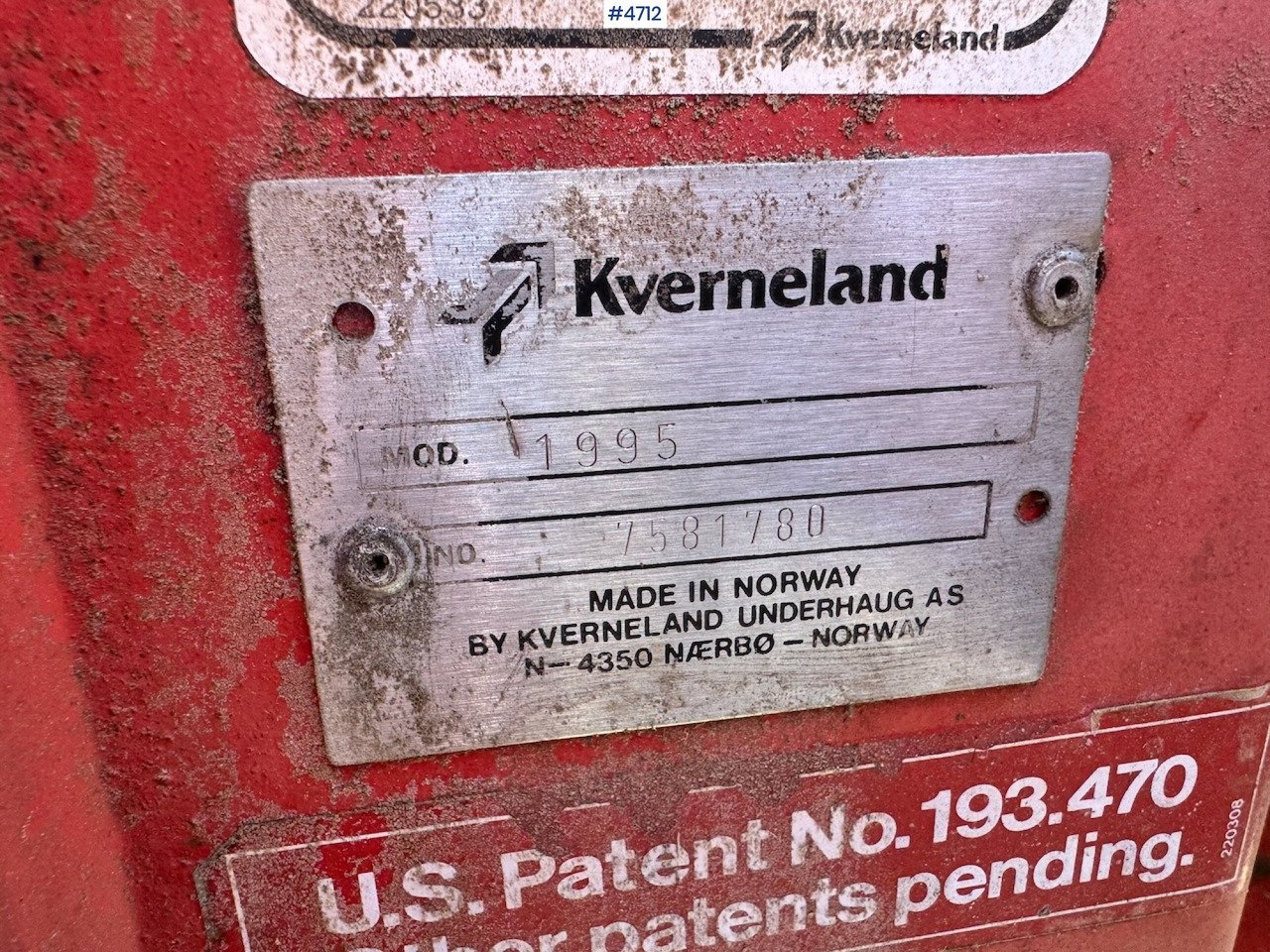 معدات القش 1995 Kverneland UN 7582: صور 14