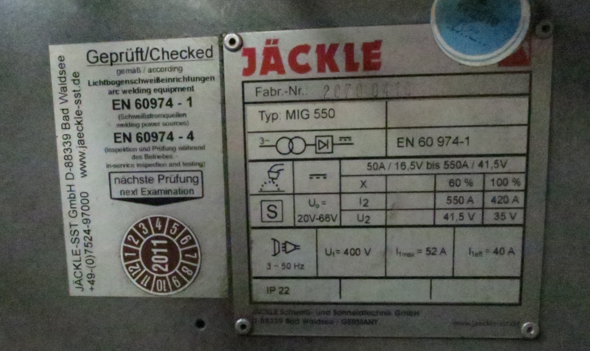 Jaeckle MIG 550 - ادوات لحام: صور 3 Jaeckle MIG 550 - ادوات لحام: صور 3