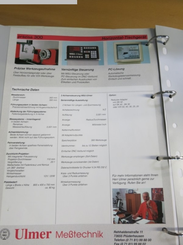 ULMER Praezisa 300 - آلة تصنيع المعادن: صور 3 ULMER Praezisa 300 - آلة تصنيع المعادن: صور 3