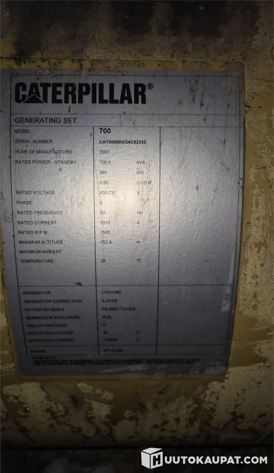 تأجير CAT 700 kVA Generator, 2007, 26,230 h, Lempäälä CAT 700 kVA Generator, 2007, 26,230 h, Lempäälä: صور 6 تأجير CAT 700 kVA Generator, 2007, 26,230 h, Lempäälä CAT 700 kVA Generator, 2007, 26,230 h, Lempäälä: صور 6