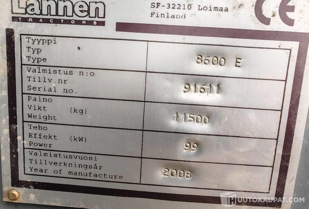 Lännen 8600 E, 2008, 15 500 h Traktorikuormaaja, Kerava - آلات البناء: صور 3 Lännen 8600 E, 2008, 15 500 h Traktorikuormaaja, Kerava - آلات البناء: صور 3