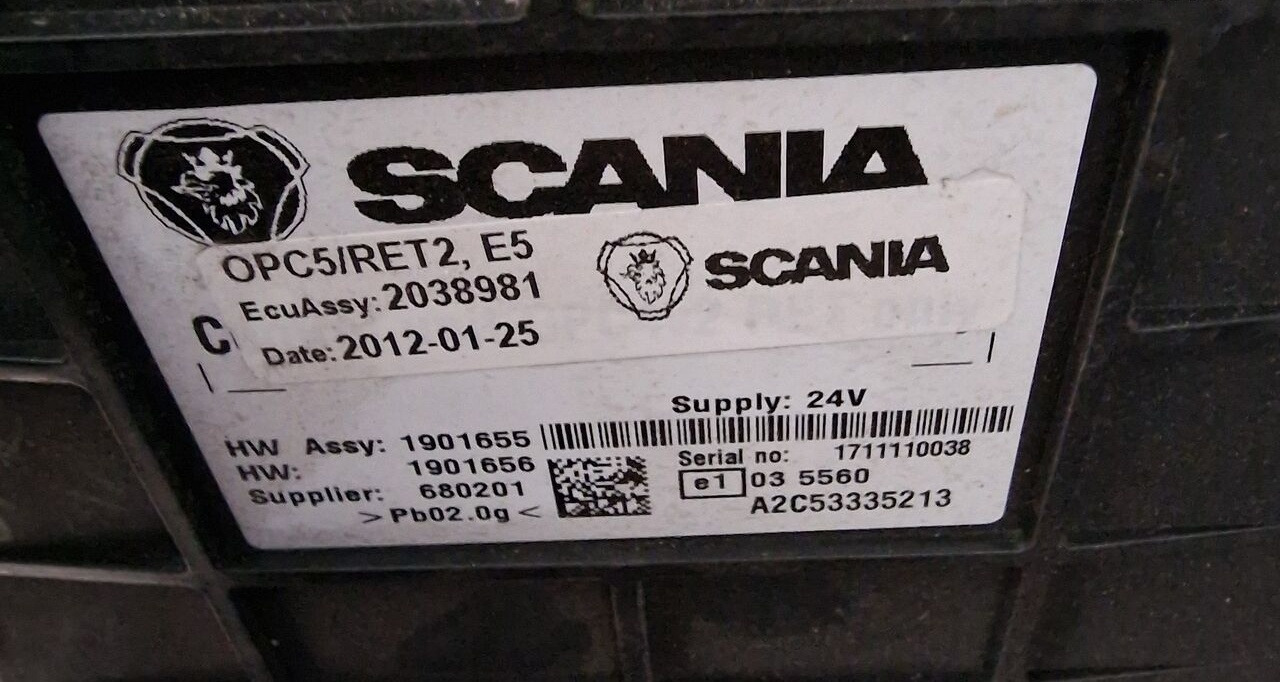 Scania Sterownik Moduł Skrzyni Retardera OPC 5 R 20389811901655 Scania OPC 5 Scania R 20389811901655 truck - كتلة التحكم - شاحنة: صور 1 Scania Sterownik Moduł Skrzyni Retardera OPC 5 R 20389811901655 Scania OPC 5 Scania R 20389811901655 truck - كتلة التحكم - شاحنة: صور 1