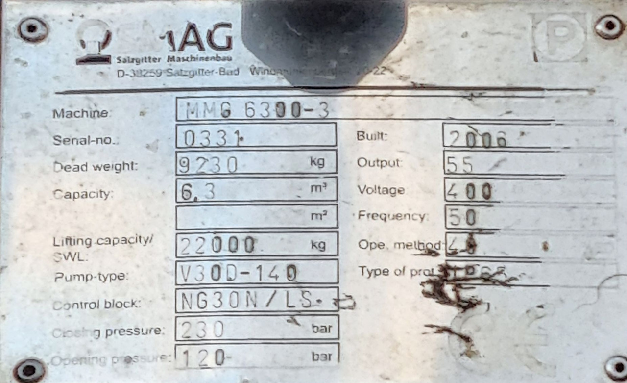 Peiner SMAG MMG 6300-3-S - مخلبي - معدات الموانئ: صور 5 Peiner SMAG MMG 6300-3-S - مخلبي - معدات الموانئ: صور 5